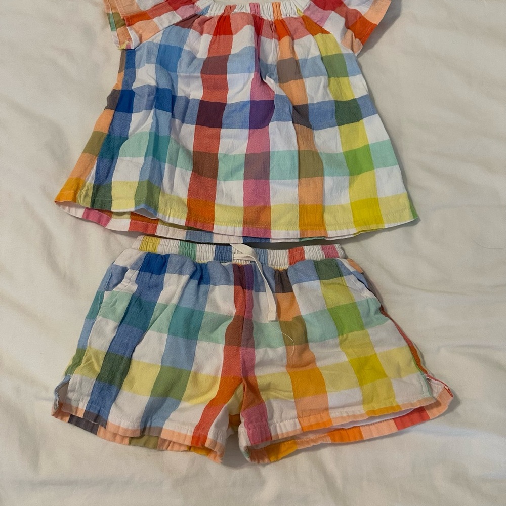 Colorful Plaid Toddler Outfit